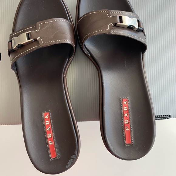 Prada Wedge sandals size 37 - Picture 1 of 14